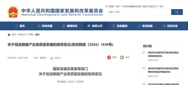 重磅:六部门关于促进数据产业高质量发展的指导意见(全文)(图1) 重磅:六部门关于促进数据产业高质量发展的指导意见(全文)(图1)